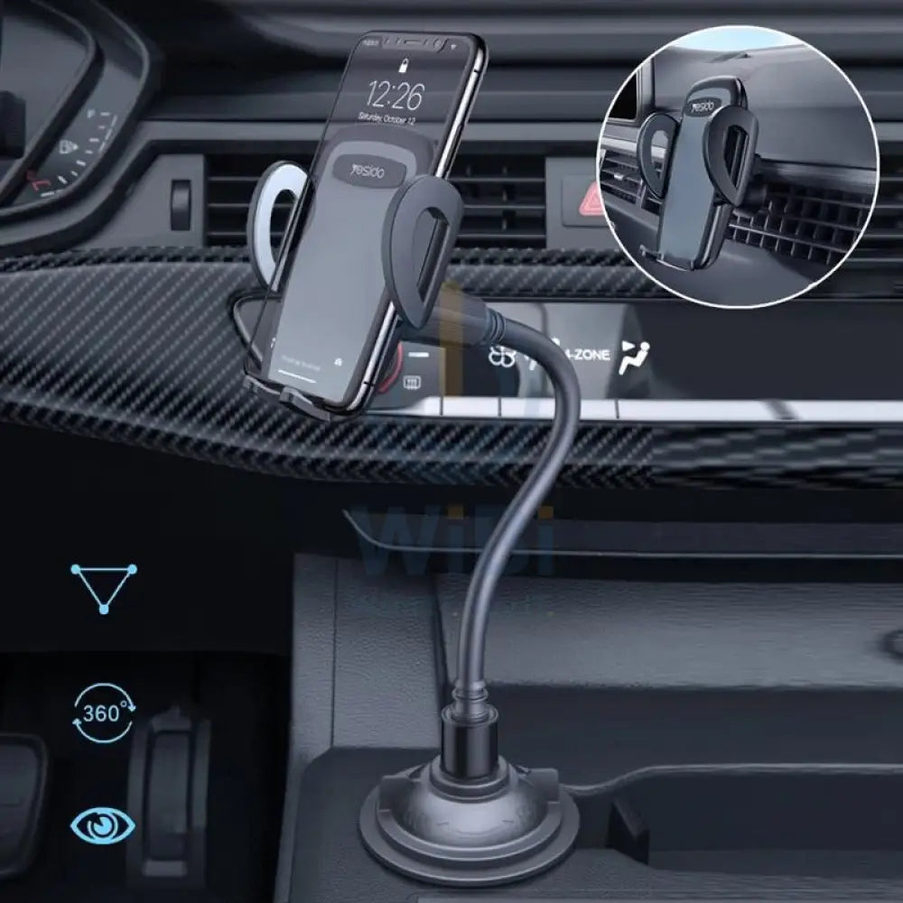 Yesido C112 Car Cup Holder - Car Mount / Black