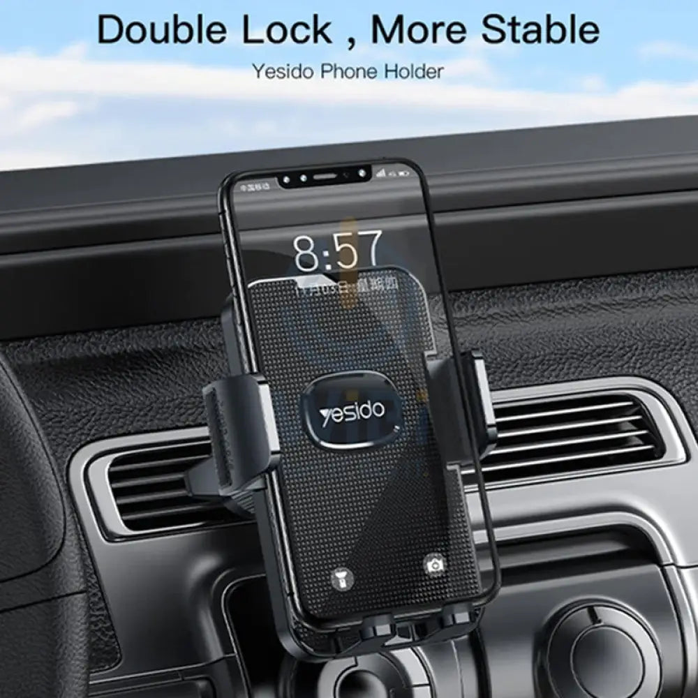 Yesido C136 Spring Clip Phone Holder Air Vent - Black Accessories > Mobiles & Tablets > Mobiles > Mobile Holder / Stands