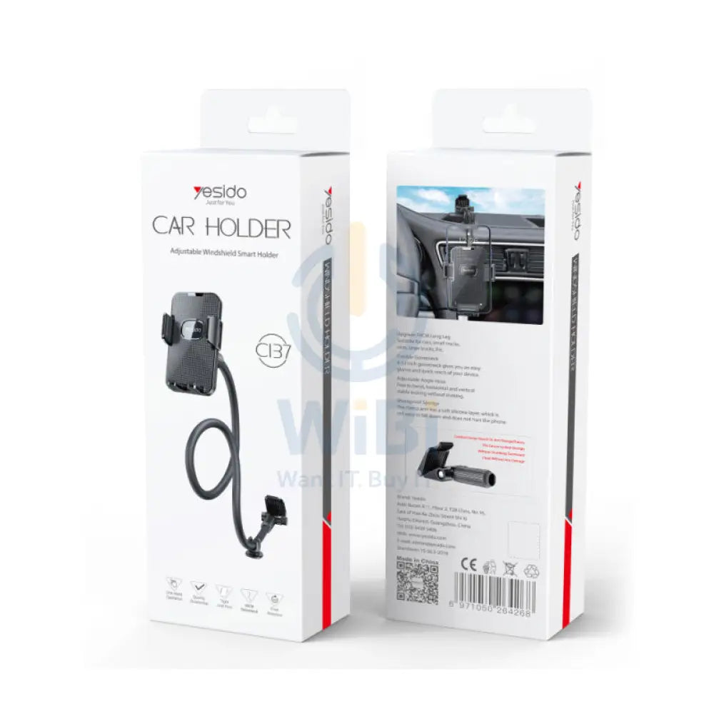 Yesido C137 360 Arm Truck Car Adjustable Spring Clip Phone Holder - Black Accessories > Mobiles & Tablets > Mobiles >