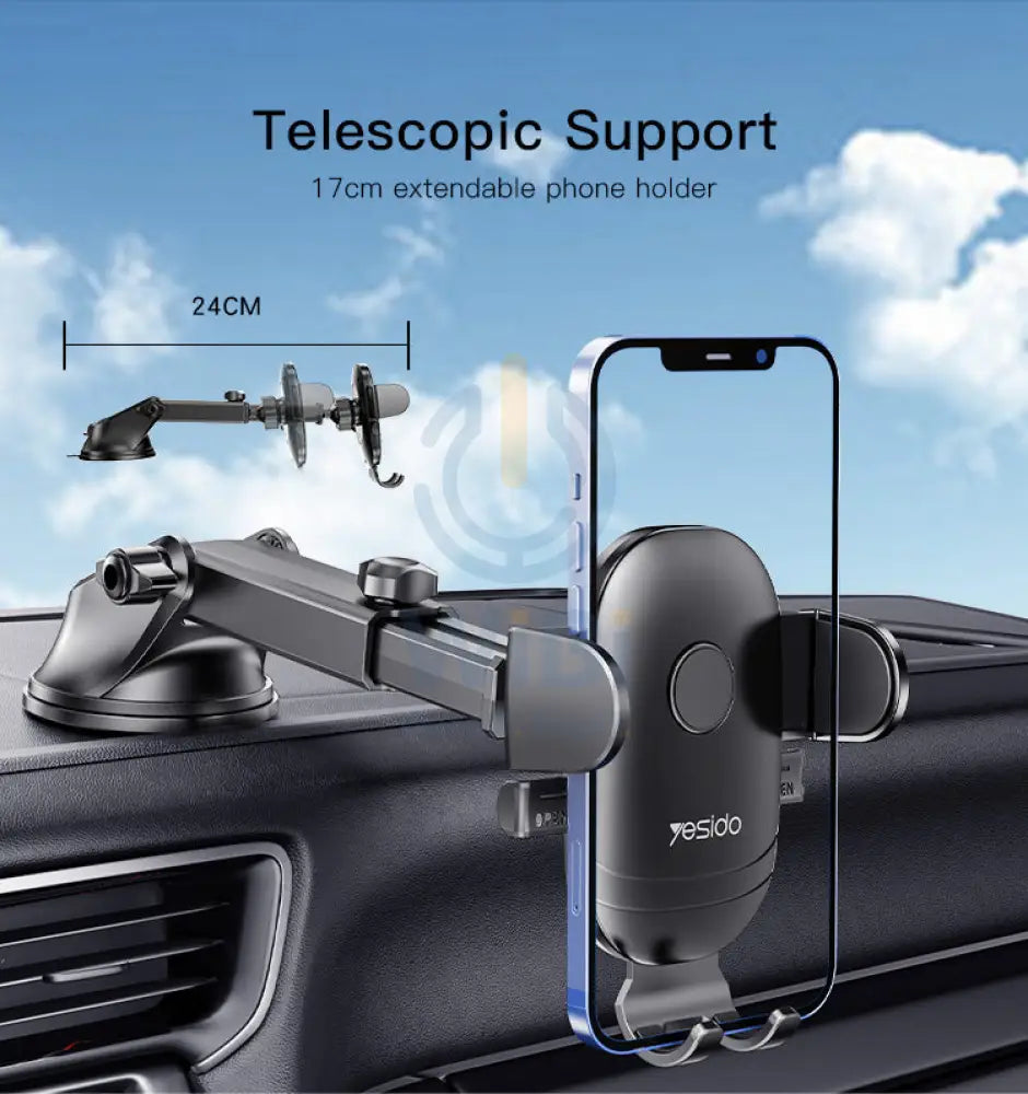 Yesido C138 Phone Holder - Magnetic / Black Accessories > Mobiles & Tablets > Mobiles > Mobile Holder / Stands