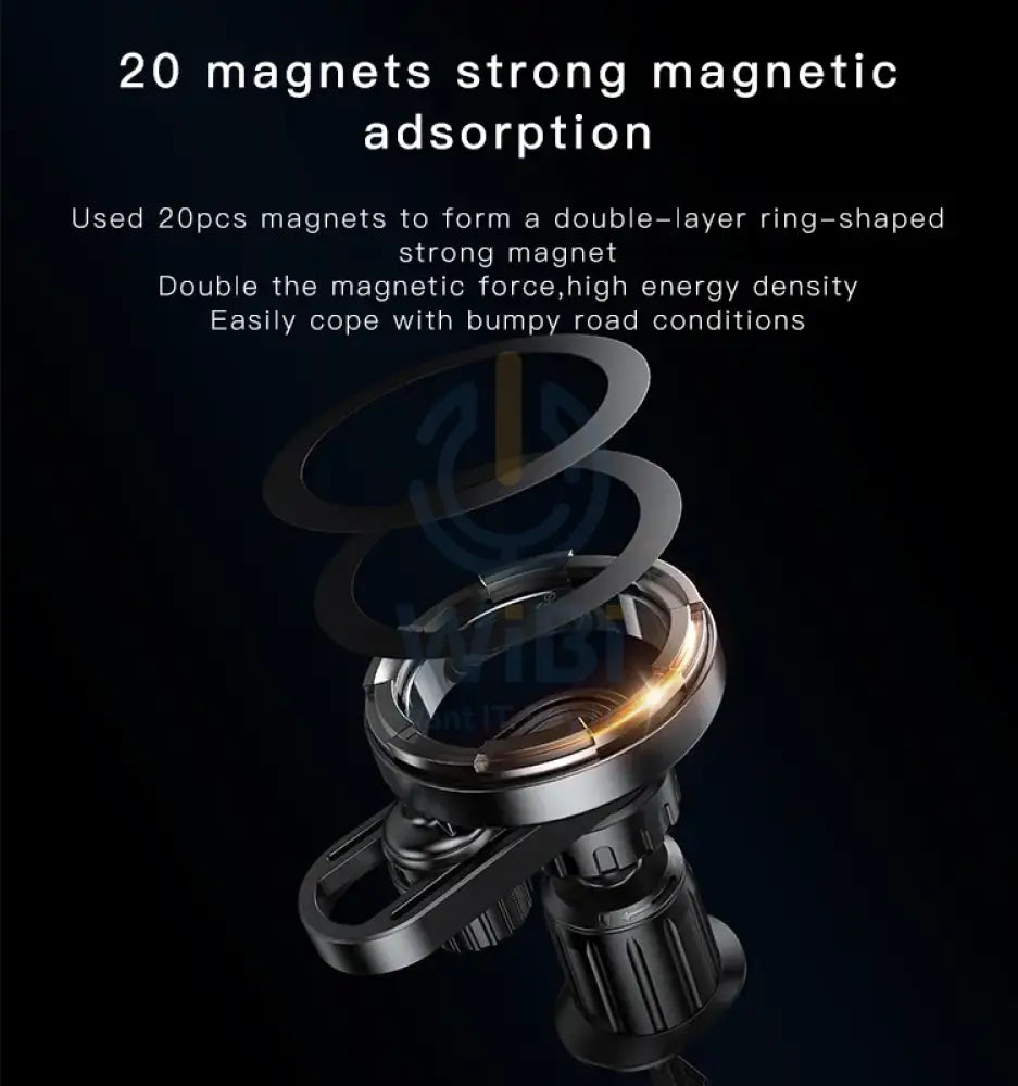 Yesido C157 Magsafe Metal Magnetic Car Phone Stand – Black Accessories > Mobiles & Tablets > Mobiles > Mobile Holder