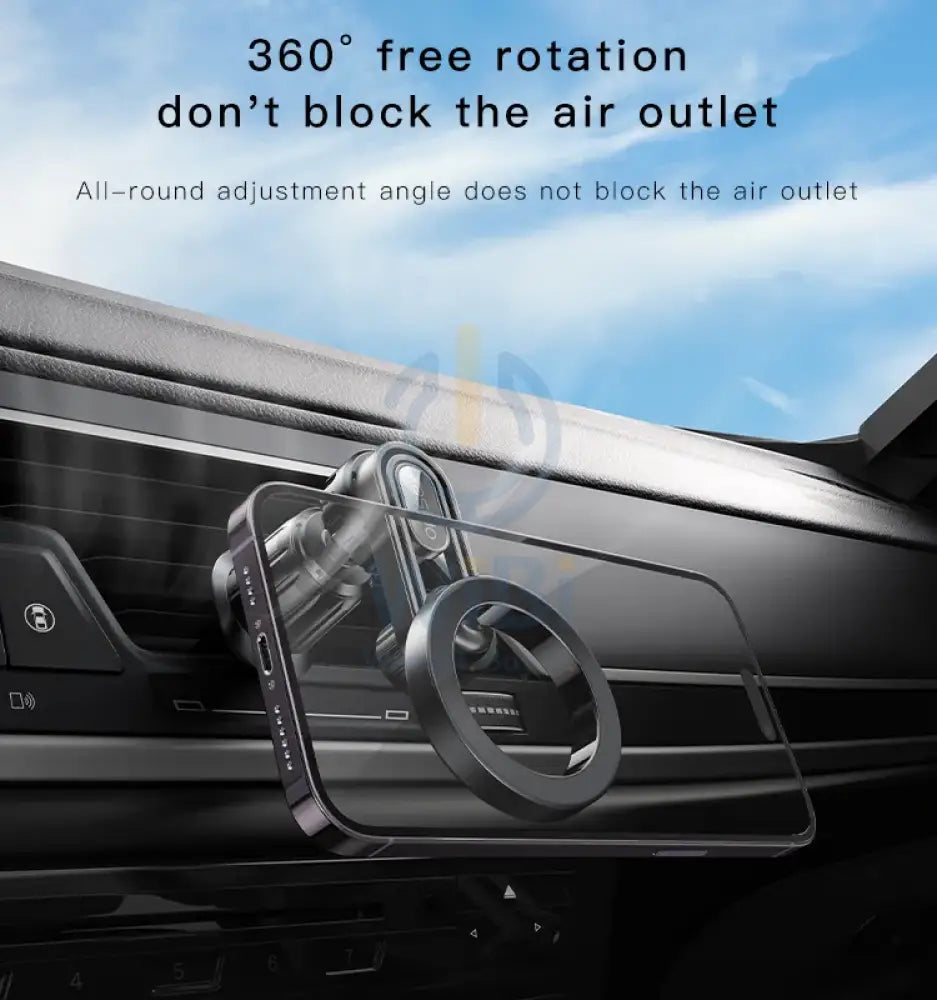 Yesido C157 Magsafe Metal Magnetic Car Phone Stand – Black Accessories > Mobiles & Tablets > Mobiles > Mobile Holder