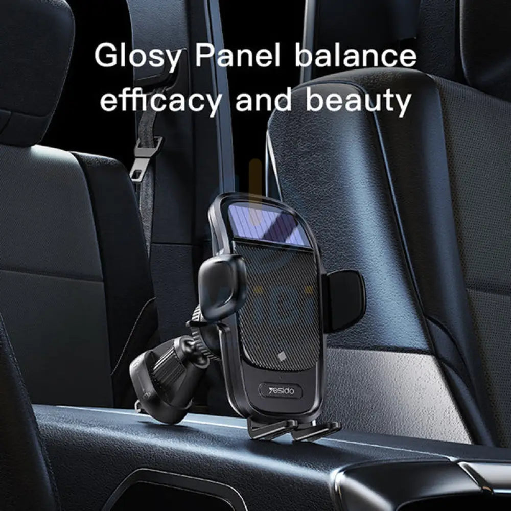 Yesido C164 Solar Power Clip Phone Holder - 110mAh / 2 Amps - Black Accessories > Mobiles & Tablets > Mobiles > Mobile