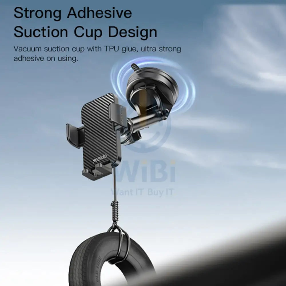 Yesido C173 Dashboard Spring Clip Holder - Black Accessories > Mobiles & Tablets > Mobiles > Mobile Holder / Stands