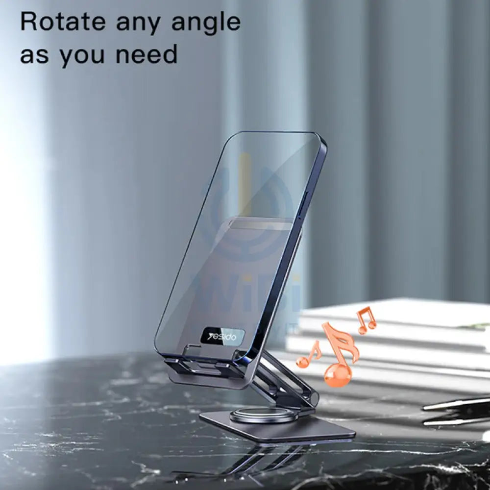 Yesido C184 360 Rotating Aluminum Alloy Folding Phone Holder - Space Gray Accessories > Mobiles & Tablets > Mobiles >