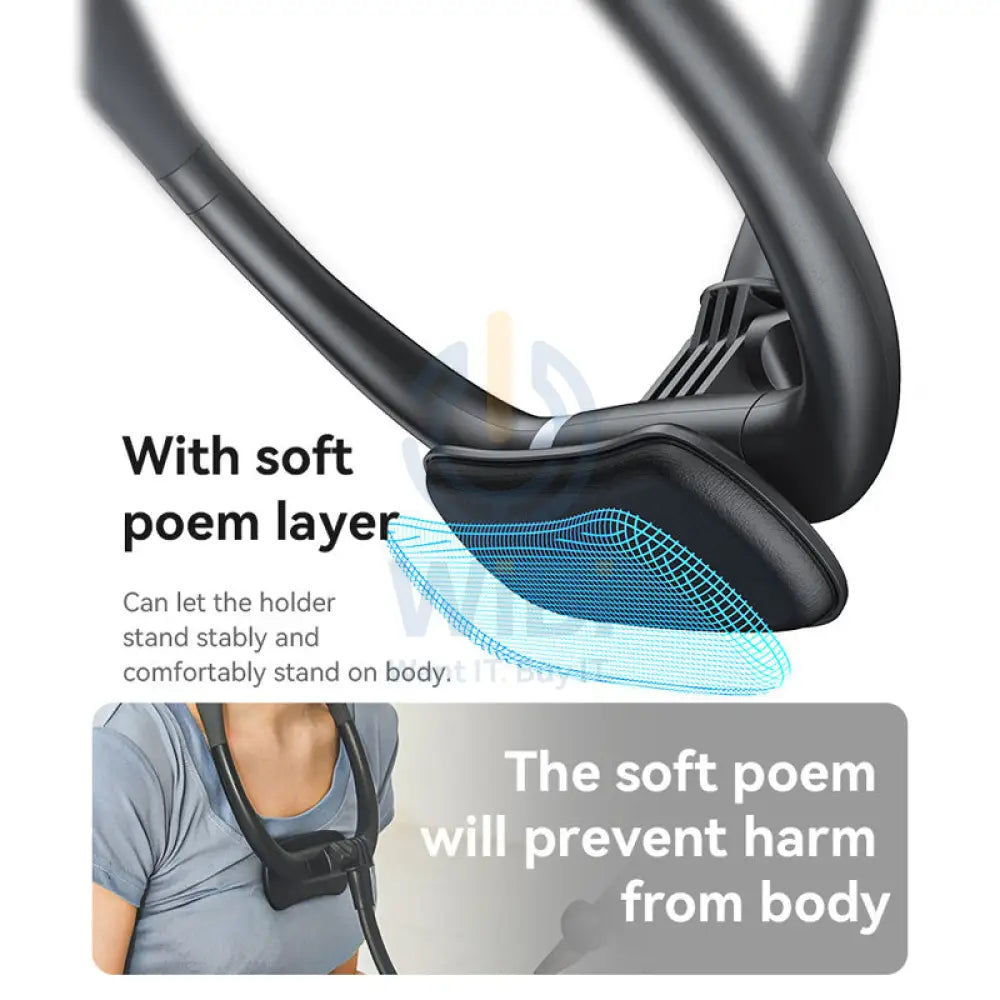 Yesido C291 Magnetic Connection Neck Mounted Lazy Phone Holder - Black Accessories > Mobiles & Tablets > Mobiles >