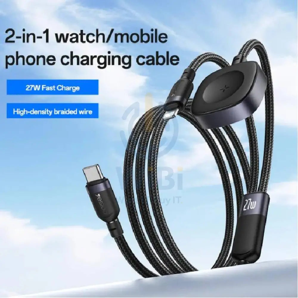 Yesido CA136L 2-in-1 Charging Cable - 1.2 Meter / Lightning / iWatch - Black Accessories > Cables & Converters > Cables