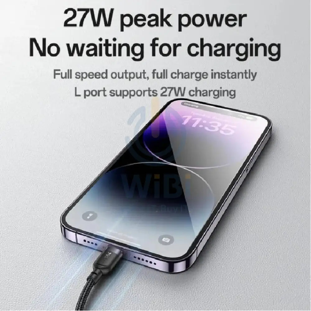 Yesido CA136L 2-in-1 Charging Cable - 1.2 Meter / Lightning / iWatch - Black Accessories > Cables & Converters > Cables