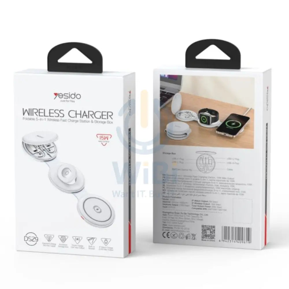 Yesido DS29 Wireless Charging Phone Holder - White Accessories > Power Adapters