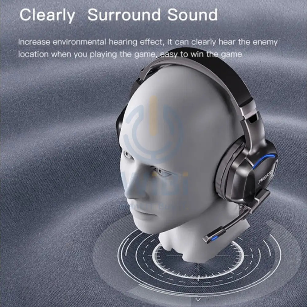 Yesido EK01 Gaming HeadPhone With Microphone - 1.2M / 3.5mm Jack / USB - Black Accessories > Audio > Headphones