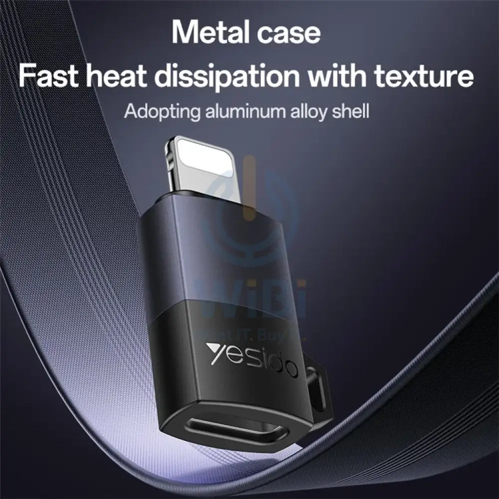Yesido GS27 USB-C Charging Adapter - Lightning / Black Accessories > Cables & Converters > Converters