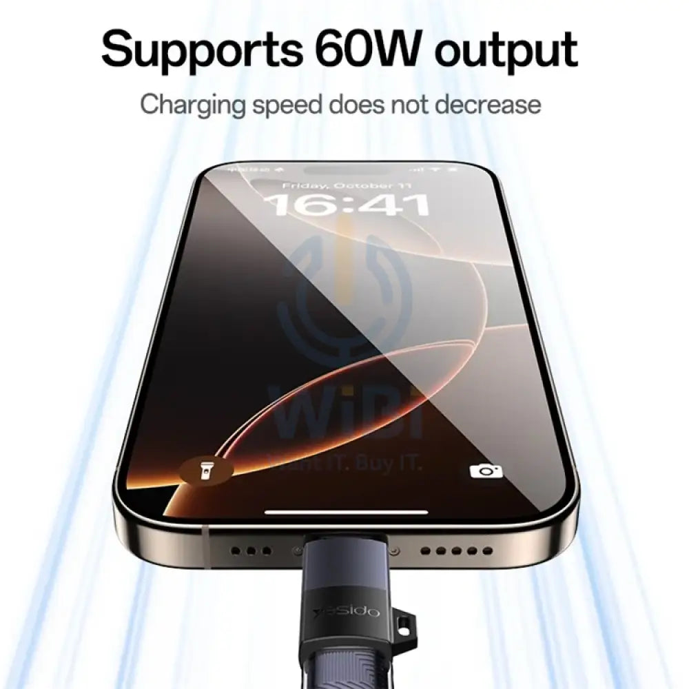 Yesido GS28 Lightning Charging Adapter - 60W / USB-C / Black Accessories > Cables & Converters > Converters