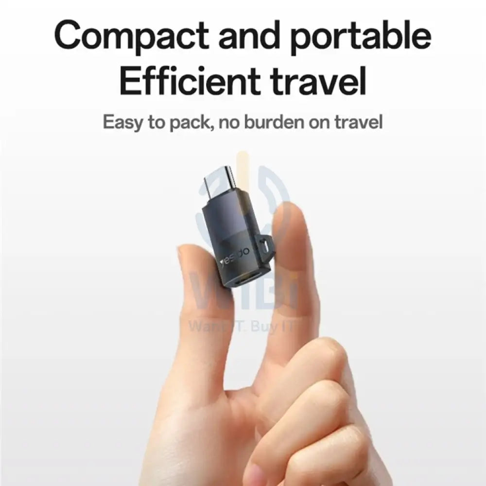 Yesido GS28 Lightning Charging Adapter - 60W / USB-C / Black Accessories > Cables & Converters > Converters