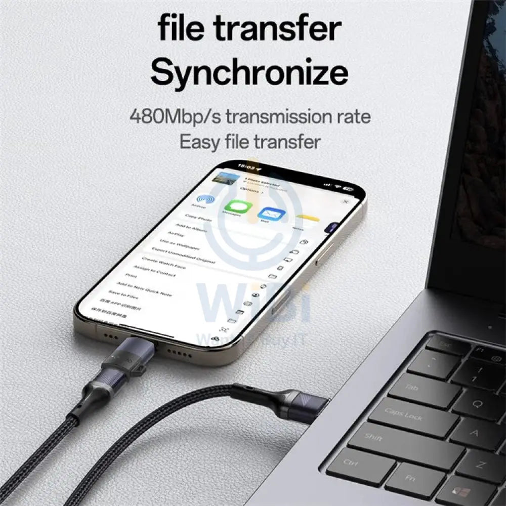 Yesido GS28 Lightning Charging Adapter - 60W / USB-C / Black Accessories > Cables & Converters > Converters