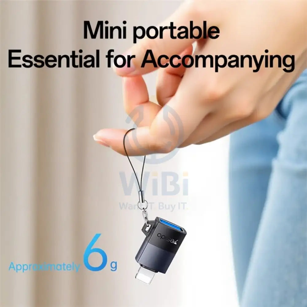 Yesido GS32 USB OTG Adapter - Up to 480Mbps / Lightning / Black Accessories > Cables & Converters > Converters