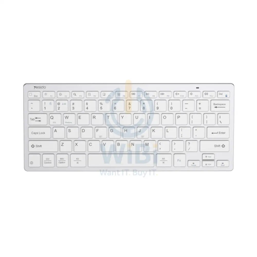 YESIDO KB11 Wireless Keyboard - 10M / 2.4G / USB / Bluetooth - White Accessories > Keyboard & Mouse