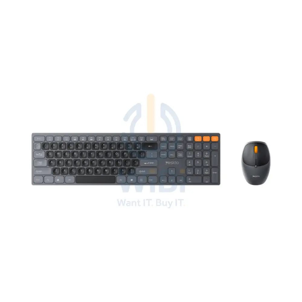 Yesido KB19 Wireless Keyboard And Mouse Set - 2.4G / 10M / 1200 dpi / Bluetooth - Black Accessories > Keyboard & Mouse