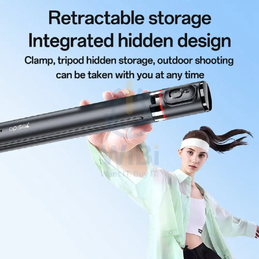 Yesido SF30 Tripod Selfie Stick Bluetooth / Black Accessories > Mobiles & Tablets > Mobiles > Mobile Holder / Stands