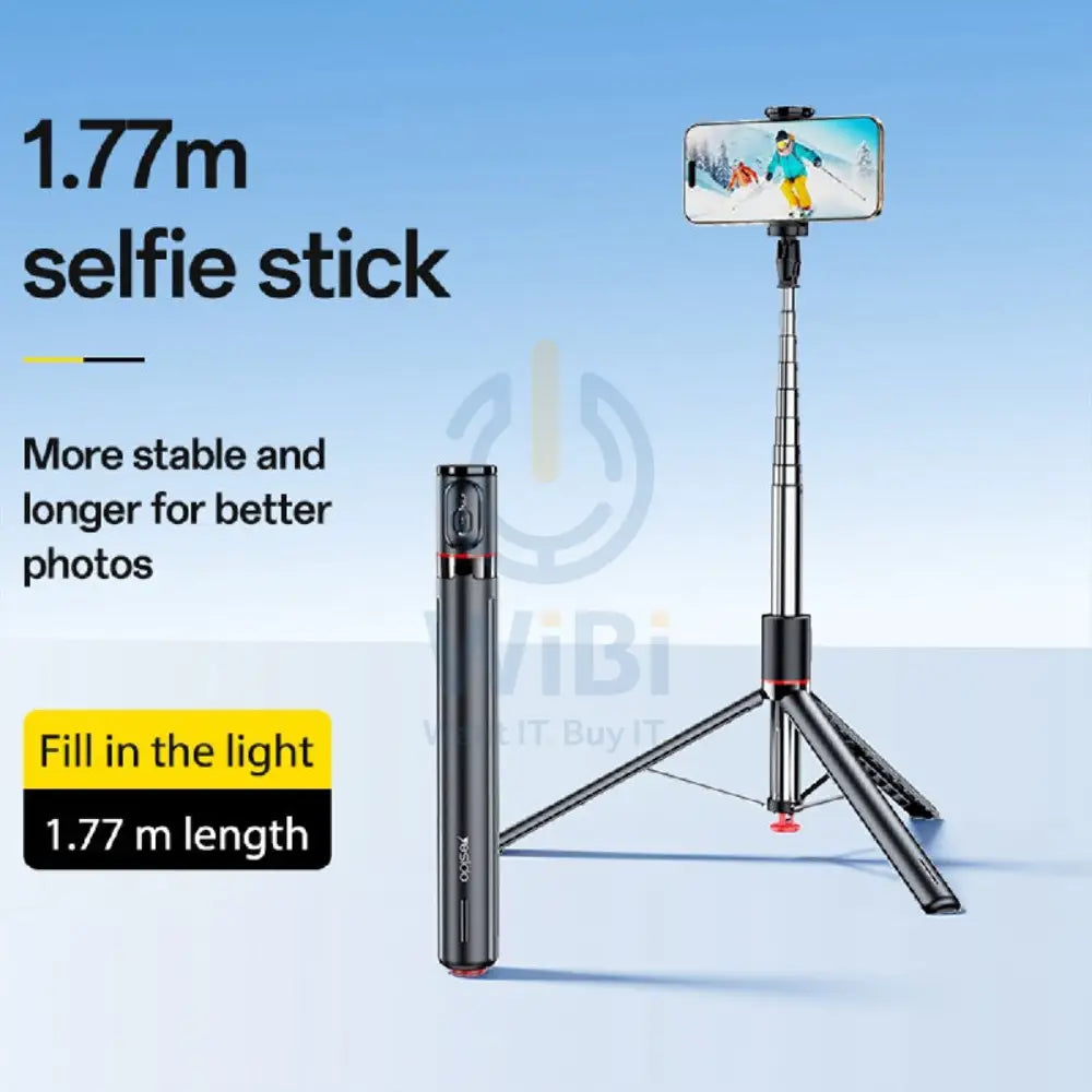 Yesido SF30 Tripod Selfie Stick Bluetooth / Black Accessories > Mobiles & Tablets > Mobiles > Mobile Holder / Stands