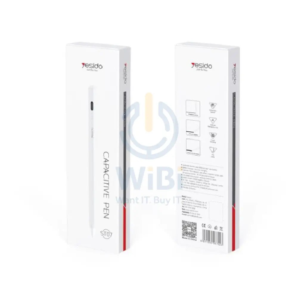 Yesido ST07 Universal Active Pen - 150mAh / White Accessories > Mobiles & Tablets > Tablets > Stylus & Pencil