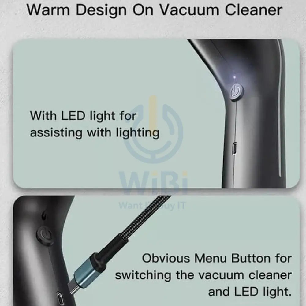 YESIDO VC02 Vacuum Cleaner - 5000mAh / 65W / Type-C - Black Accessories > Smart Devices