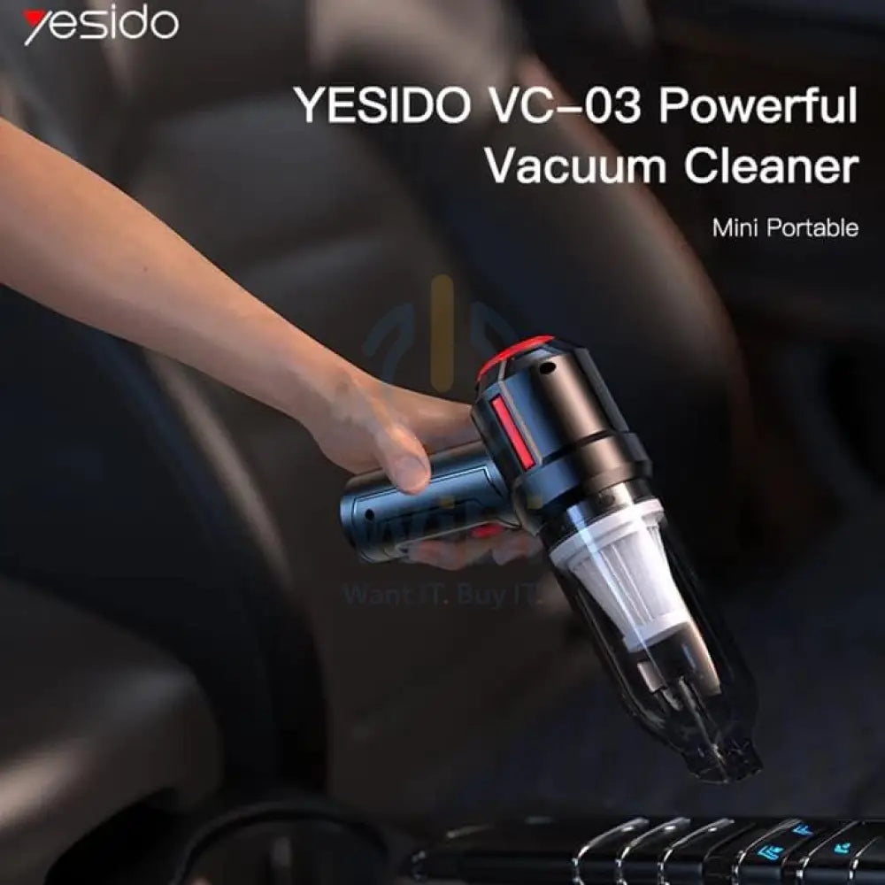 Yesido VC03 Mini Vacuum Cleaner High Power 4500Pa Cleaning Tool – Black Accessories > Smart Devices