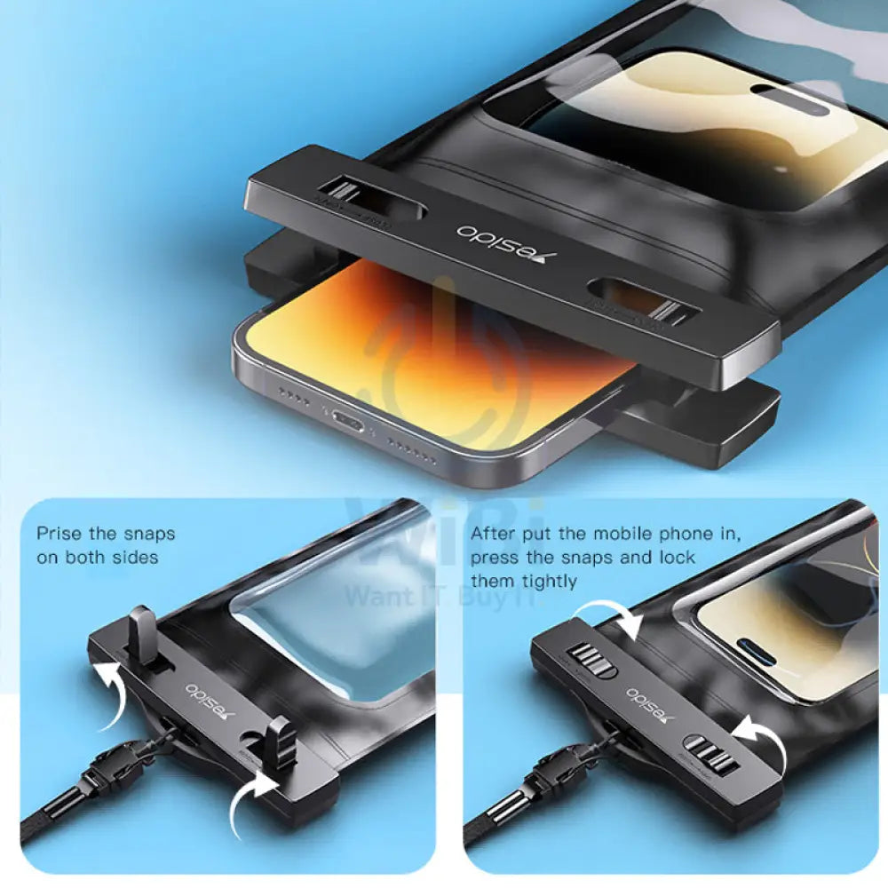 Yesido WB10 Waterproof Bag for Mobile Phone - Black Accessories > Bag