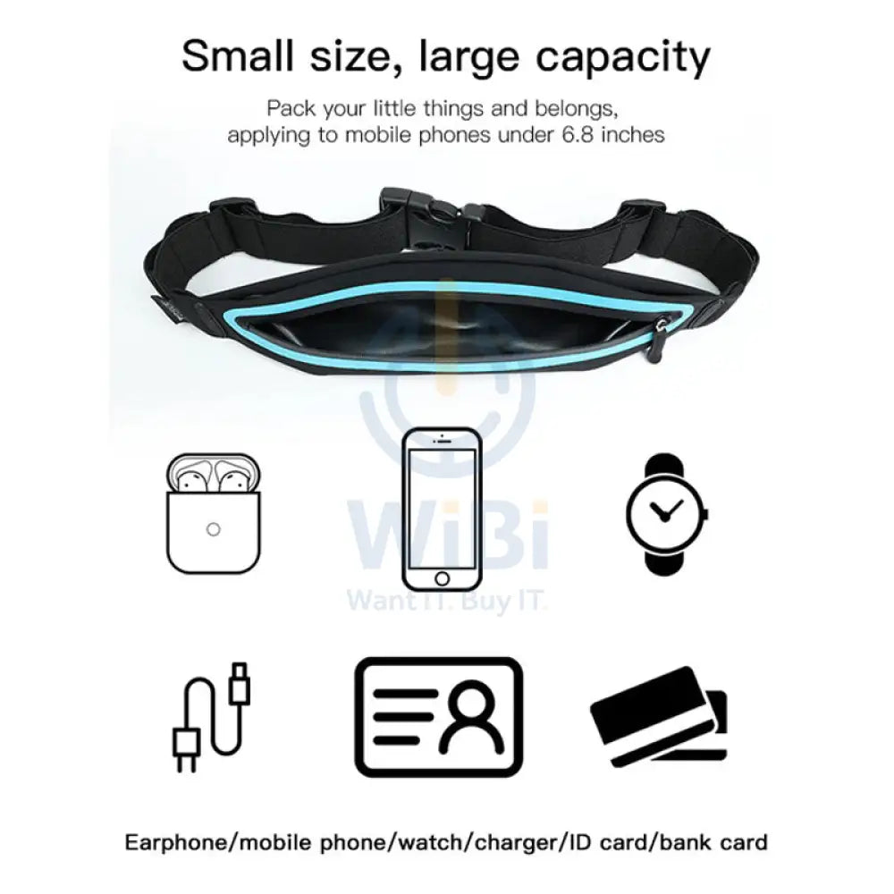 Yesido WB13 Outdoor Sports Running Cycling Waist Bag - Black Accessories > Bag