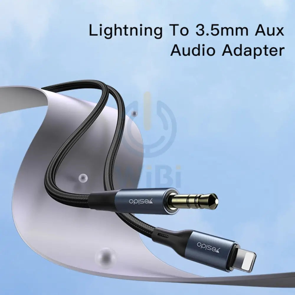 Yesido YAU35 Audio Cable Headphone Aux Converter - 3.5mm / 1M / AUX / Lightning - Black Accessories > Cables &