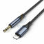 Yesido YAU35 Audio Cable Headphone Aux Converter - 3.5mm / 1M / AUX / Lightning - Black Accessories > Cables &