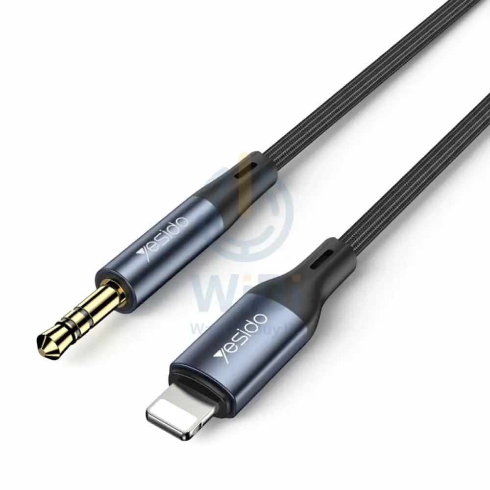 Yesido YAU35 Audio Cable Headphone Aux Converter - 3.5mm / 1M / AUX / Lightning - Black Accessories > Cables &