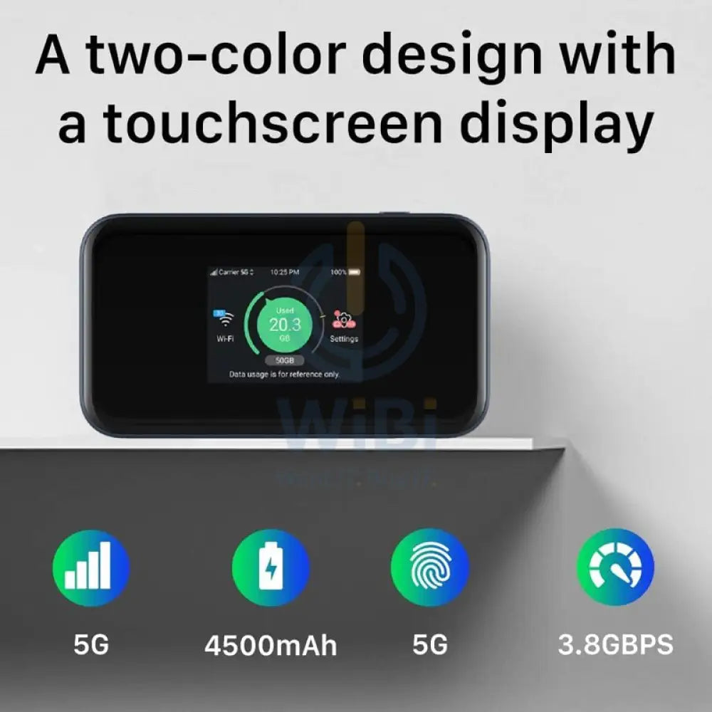 ZTE MU5002 Router (Unlocked) - 4500mAh / 5G / Wireless / Black Networking Products > Mobile Hotspot