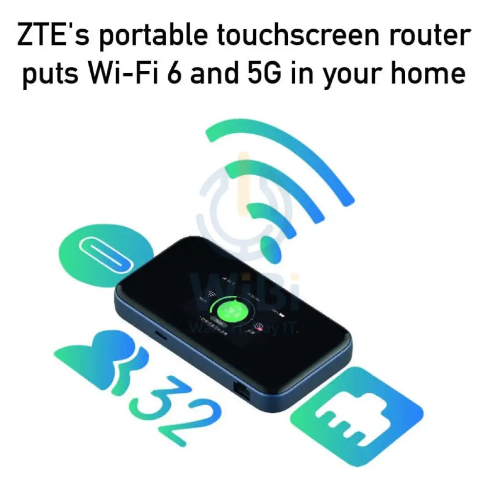 ZTE MU5002 Router (Unlocked) - 4500mAh / 5G / Wireless / Black Networking Products > Mobile Hotspot