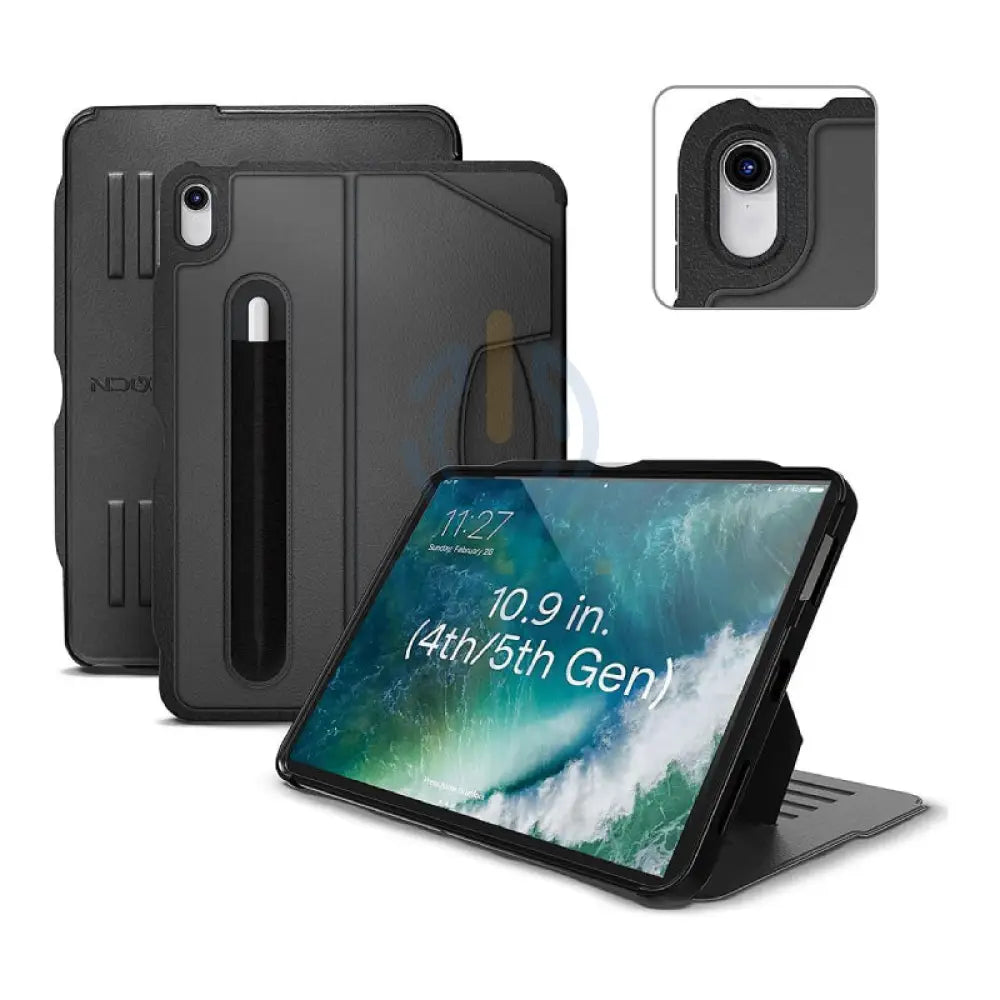 Bundle Offer - Zugu Alpha Case - iPad Air 11"/10.9" (2020-2025) / Black + Rain Design mStand Tablet Plus iPad Stand - Silver