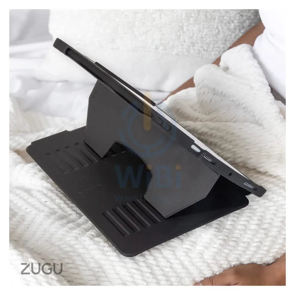 Bundle Offer - Zugu Alpha Case for iPad Air 11"/10.9" (2020-2025) - Slate + Rain Design mStand Tablet Plus iPad Stand - Silver