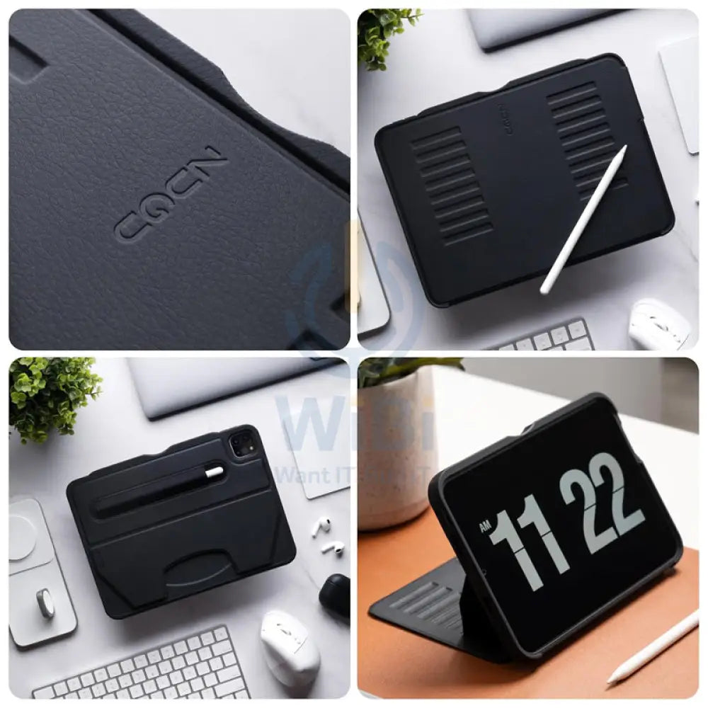 Bundle Offer - ZUGU iPad Pro 11 Gen 5/6 (2024-2025) Case - Black + Rain Design mStand Tablet Plus iPad Stand - Silver