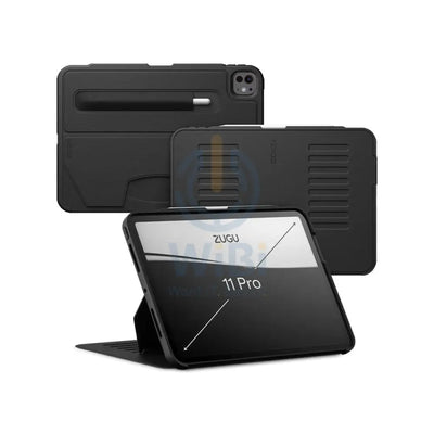 Bundle Offer - ZUGU iPad Pro 11 Gen 5/6 (2024-2025) Case - Black + Rain Design mStand Tablet Plus iPad Stand - Silver